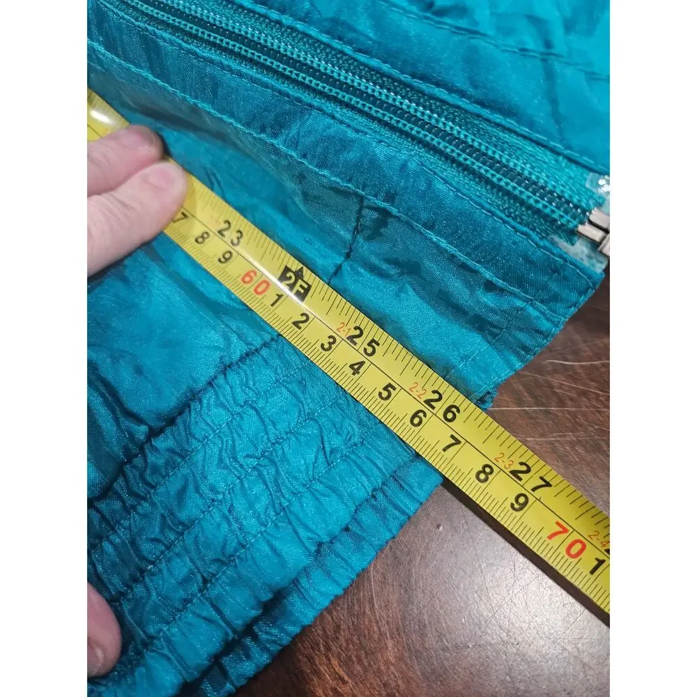 Vintage 80s 90s Teal Windbreaker Jacket Bold Spirit Embroidered Women’s Large L